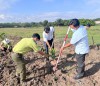 Lãnh đạo huyện tham gia trồng cây tại xã Đồng Khởi