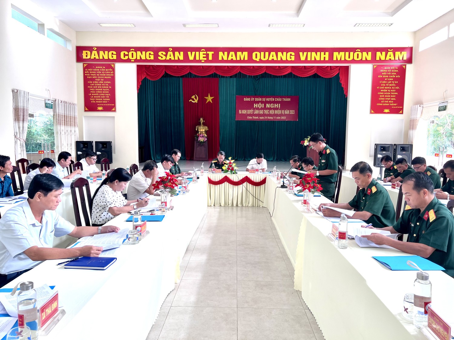 Đảng ủy quân sự huyện Châu Thành: Ra nghị quyết lãnh đạo thực hiện nhiệm vụ năm 2023