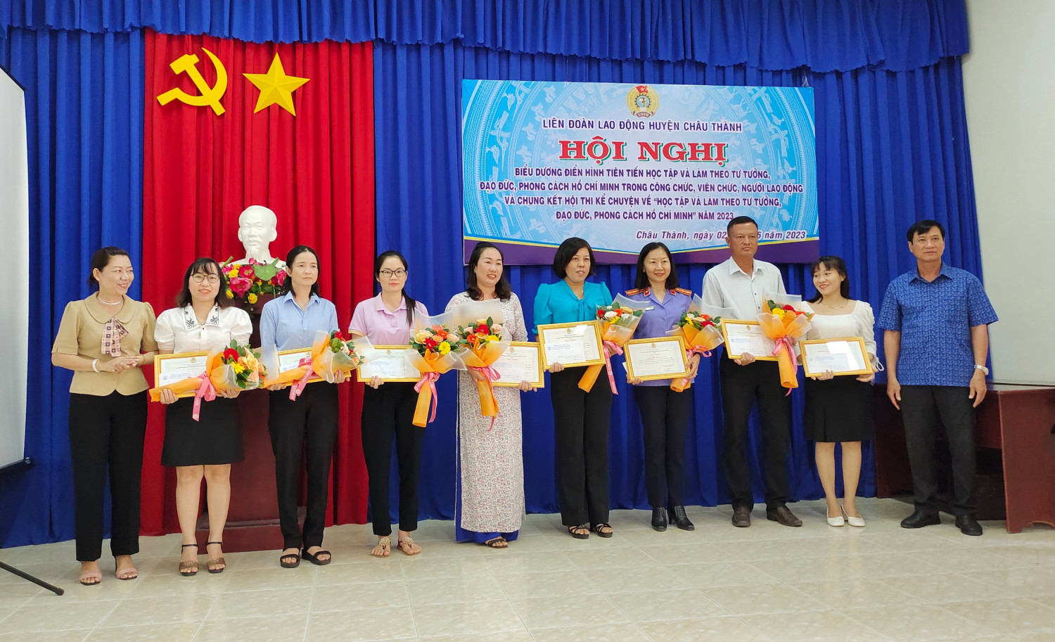 Liên đoàn Lao động huyện Châu Thành tổ chức Hội nghị sơ kết 02 năm thực hiện Kết luận số 01-KL/TW của Bộ Chính trị