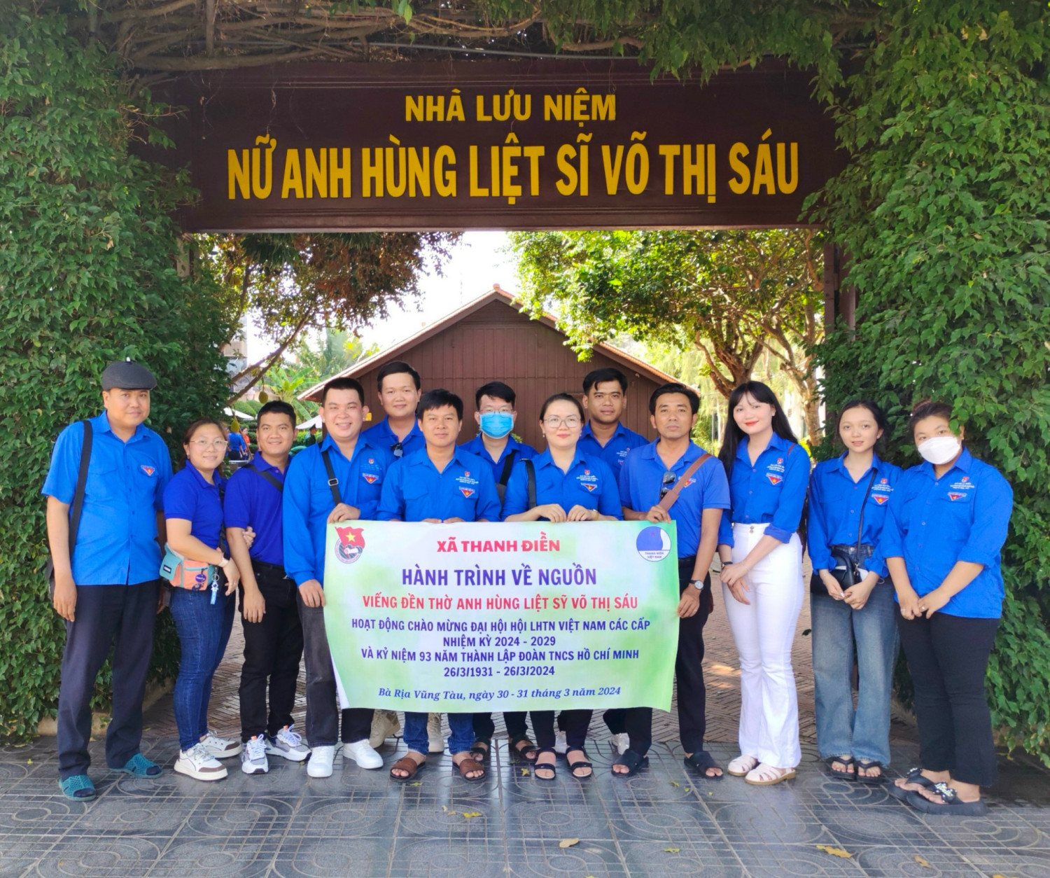 Thanh Điền: Đoàn Thanh niên – Hội LHTNVN xã tổ chức về nguồn viếng Đền thờ anh hùng liệt sĩ Võ Thị Sáu