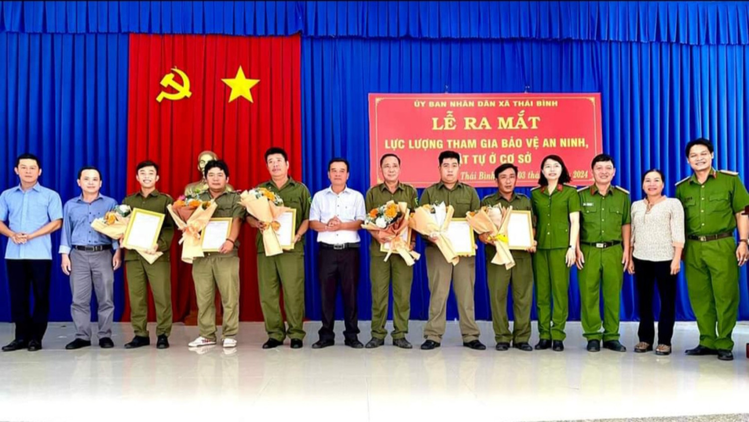 Thái Bình: Ra mắt lực lượng tham gia bảo vệ an ninh trật tự ở cơ sở