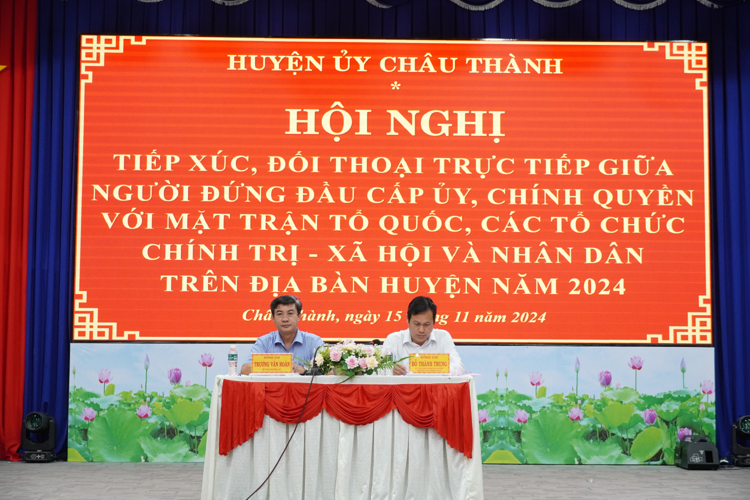 Châu Thành:  Tiếp xúc, đối thoại trực tiếp giữa người đứng đầu cấp ủy, chính quyền với mặt trận tổ quốc, các tổ chức chính trị xã hội và nhân dân trên địa bàn huyện