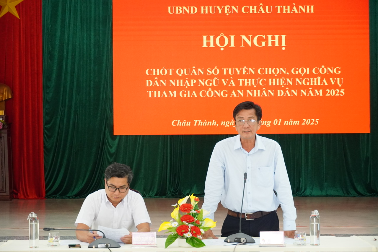 Hội đồng nghĩa vụ quân sự huyện Châu Thành: Chốt quân số nhập ngũ năm 2025